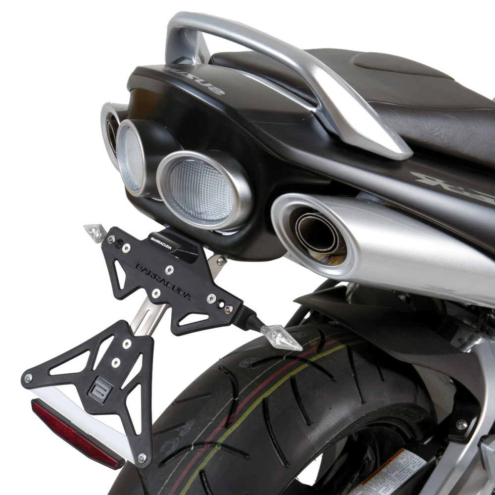 PORTAMATRICULAS HOMOLOGADO  SUZUKI GSR 600 + PIEZA abs negro mate